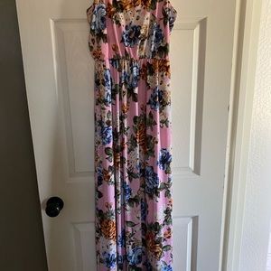 Pink blush maternity dress